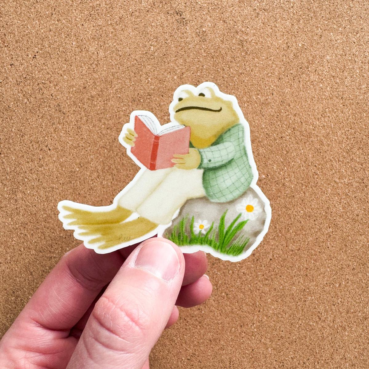 Sticker - Toad Reading
