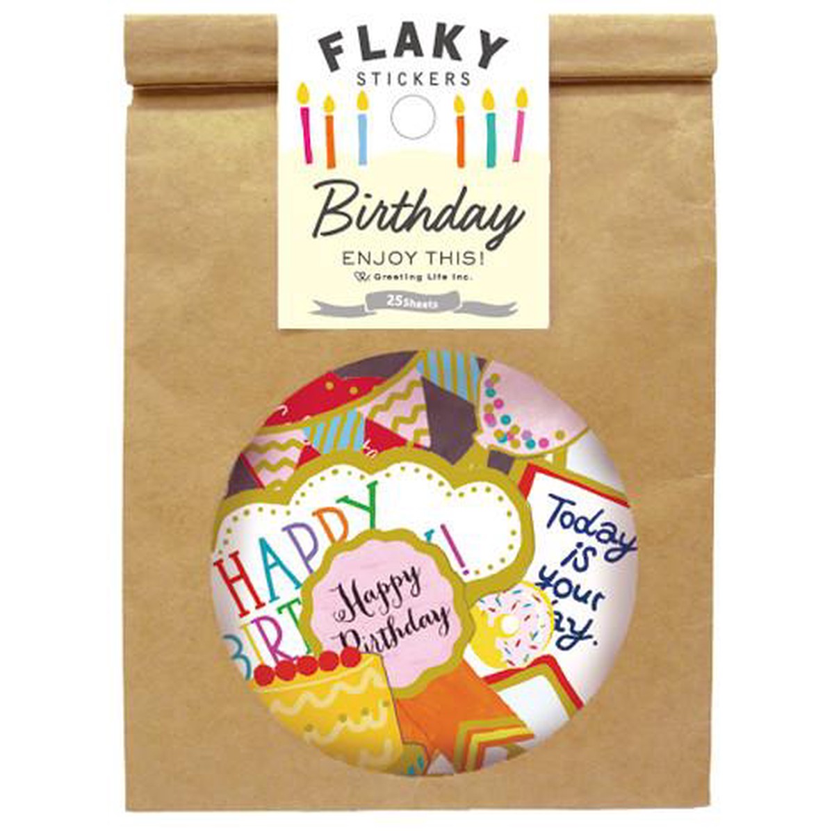 Birthday Flaky Sticker Set