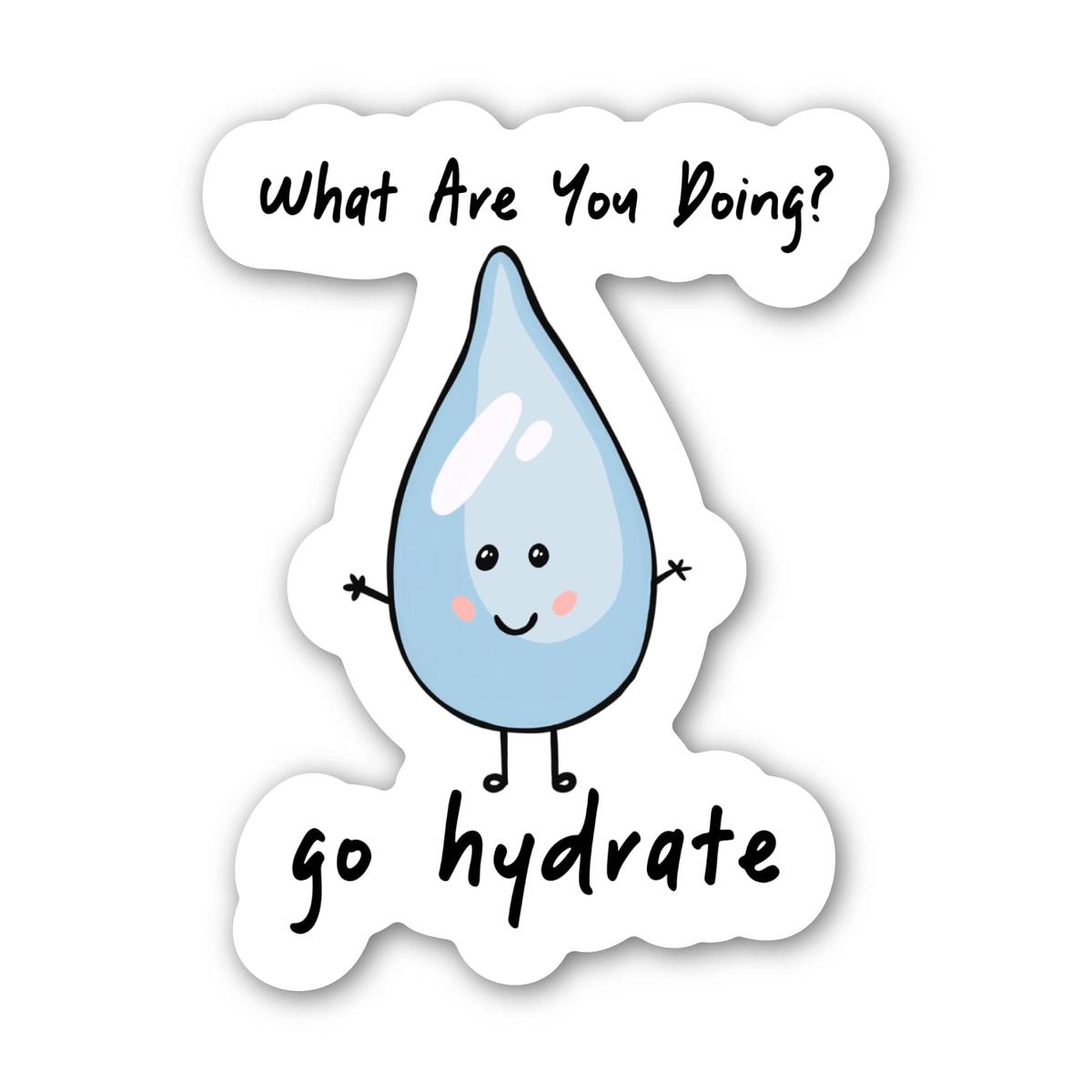 "Go hydrate" Water Sticker