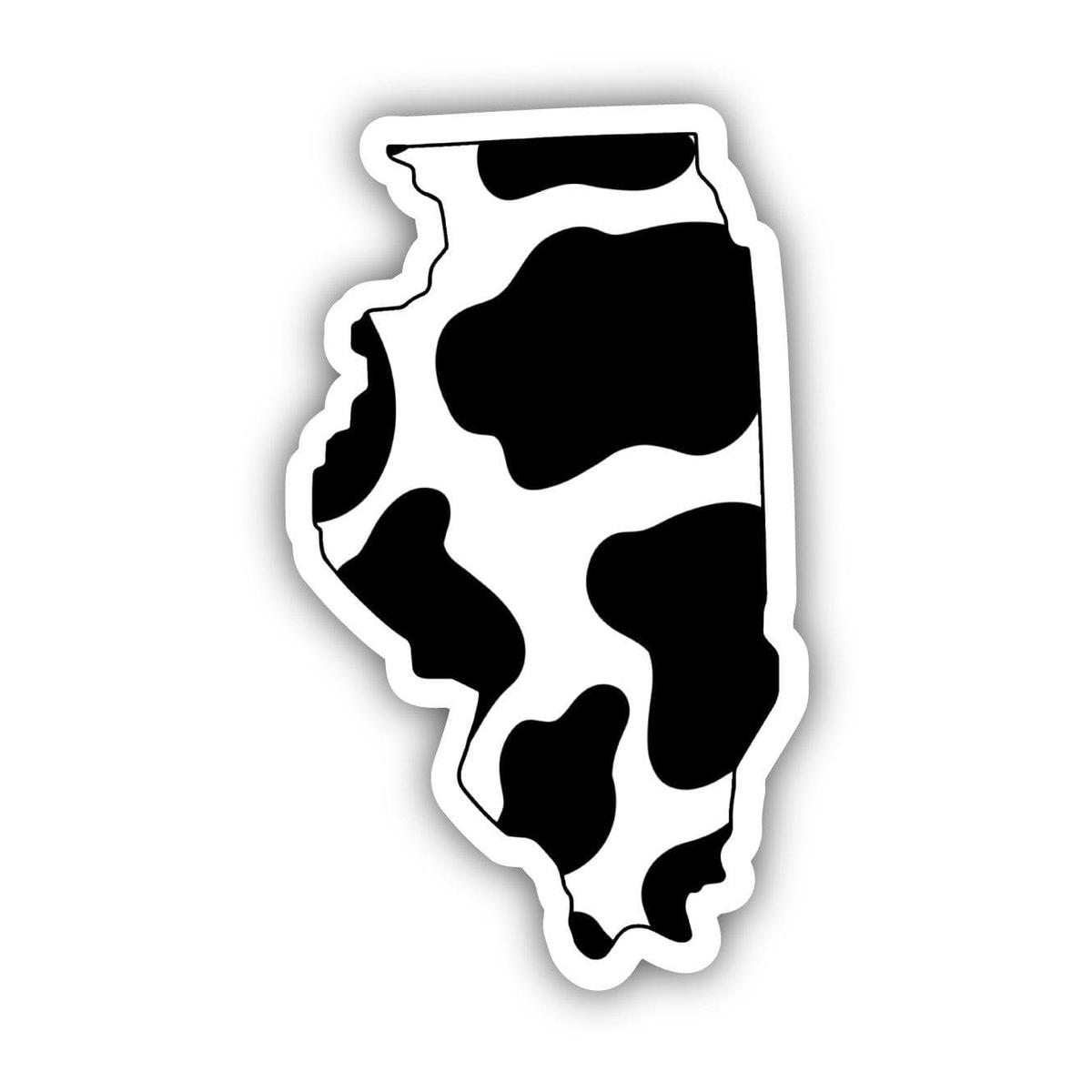 Illinois Cow Pattern Sticker
