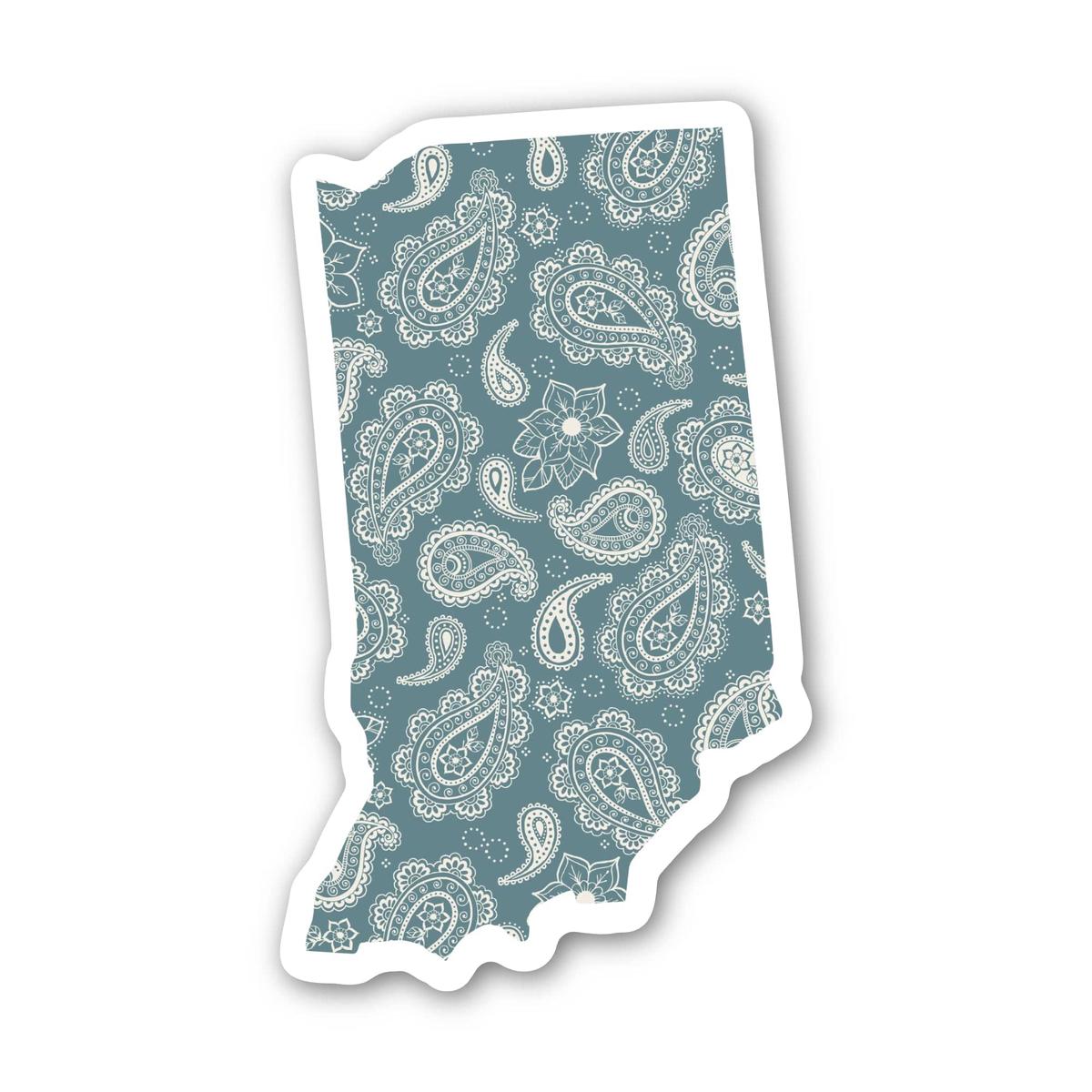 Indiana Paisley Pattern Sticker