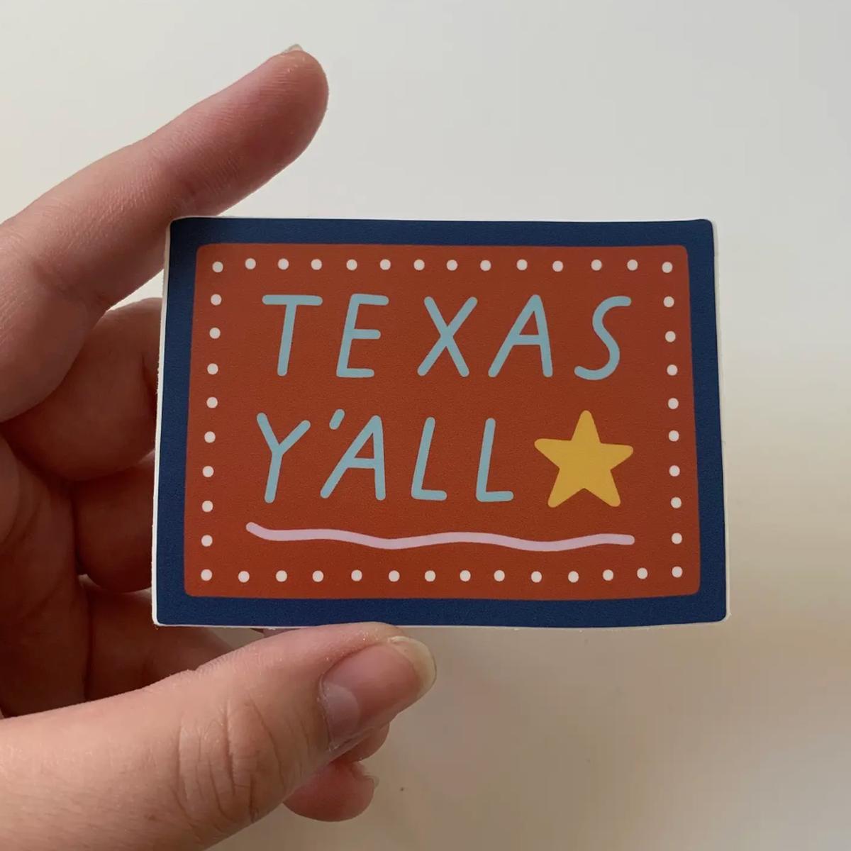 Texas Y'all Sticker