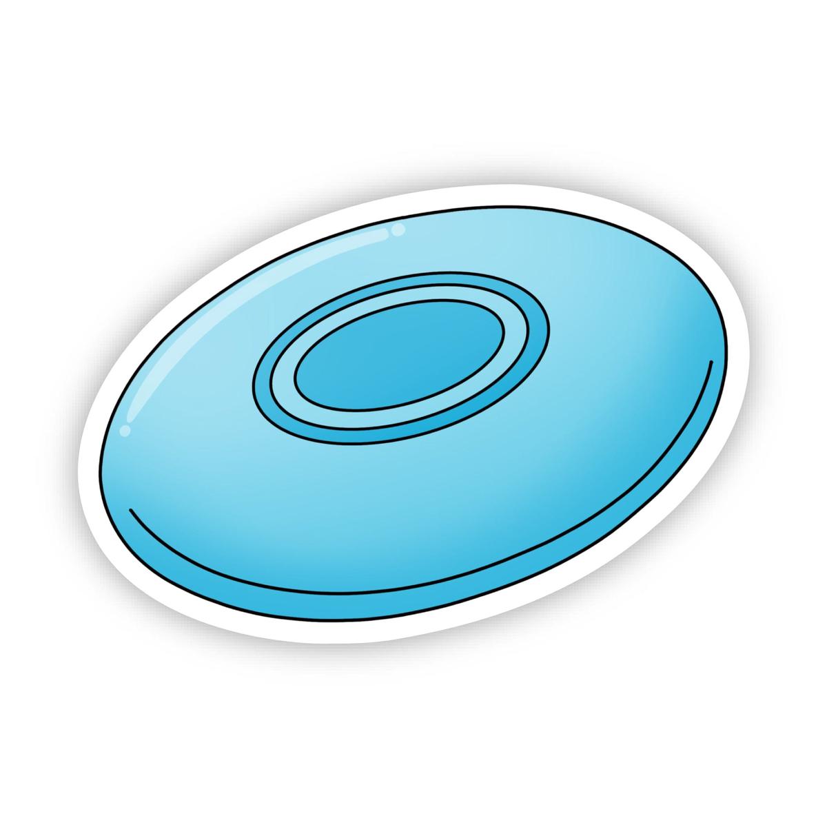 Blue Frisbee Sticker