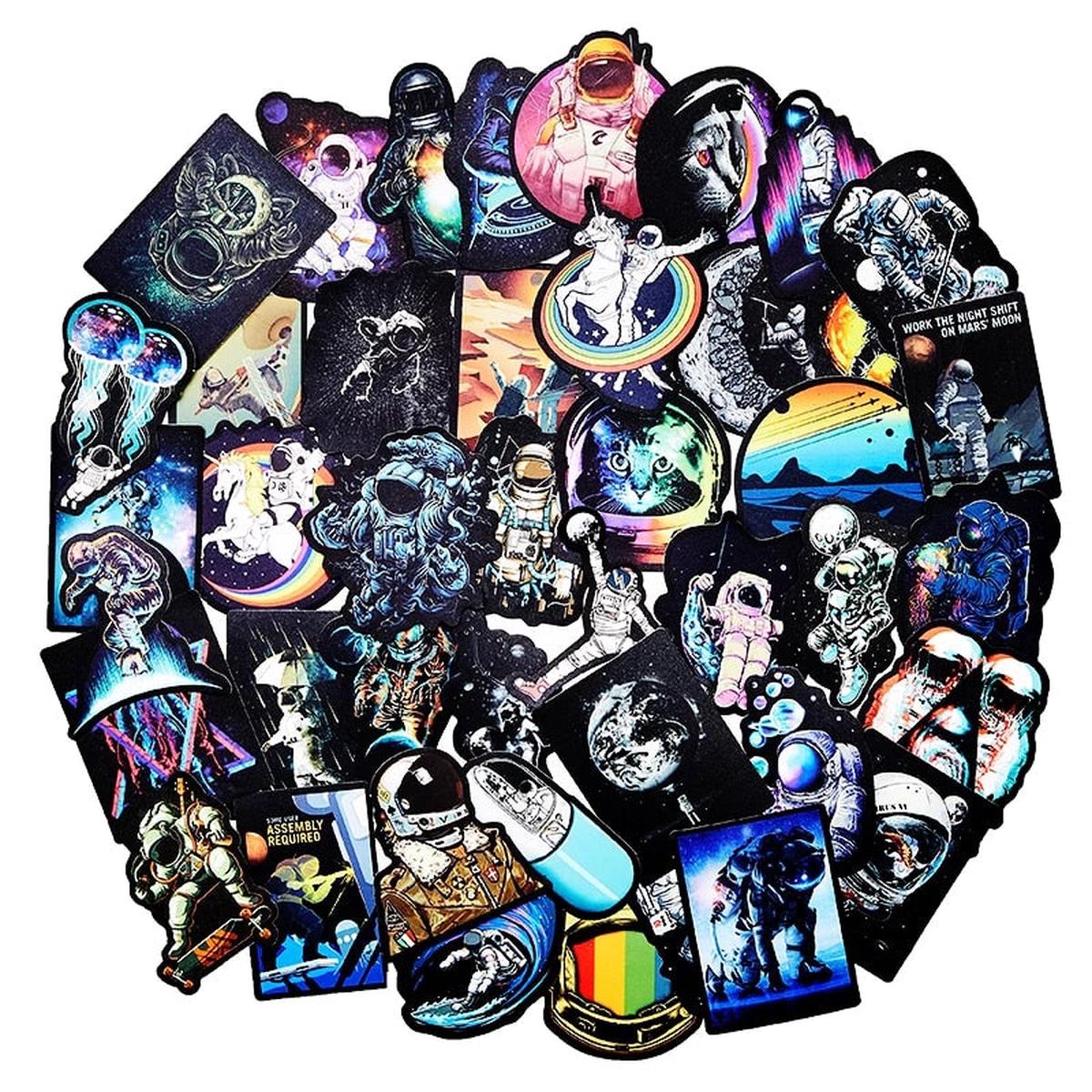 Planetary Astronaut Sticker Pack (50 Pcs)