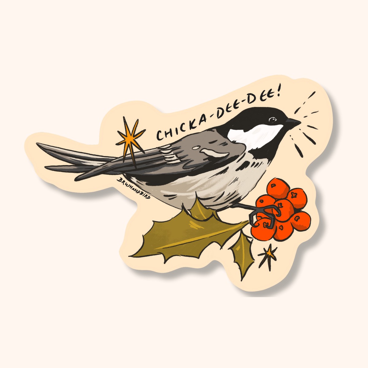 Sticker - Chickadee on Branch