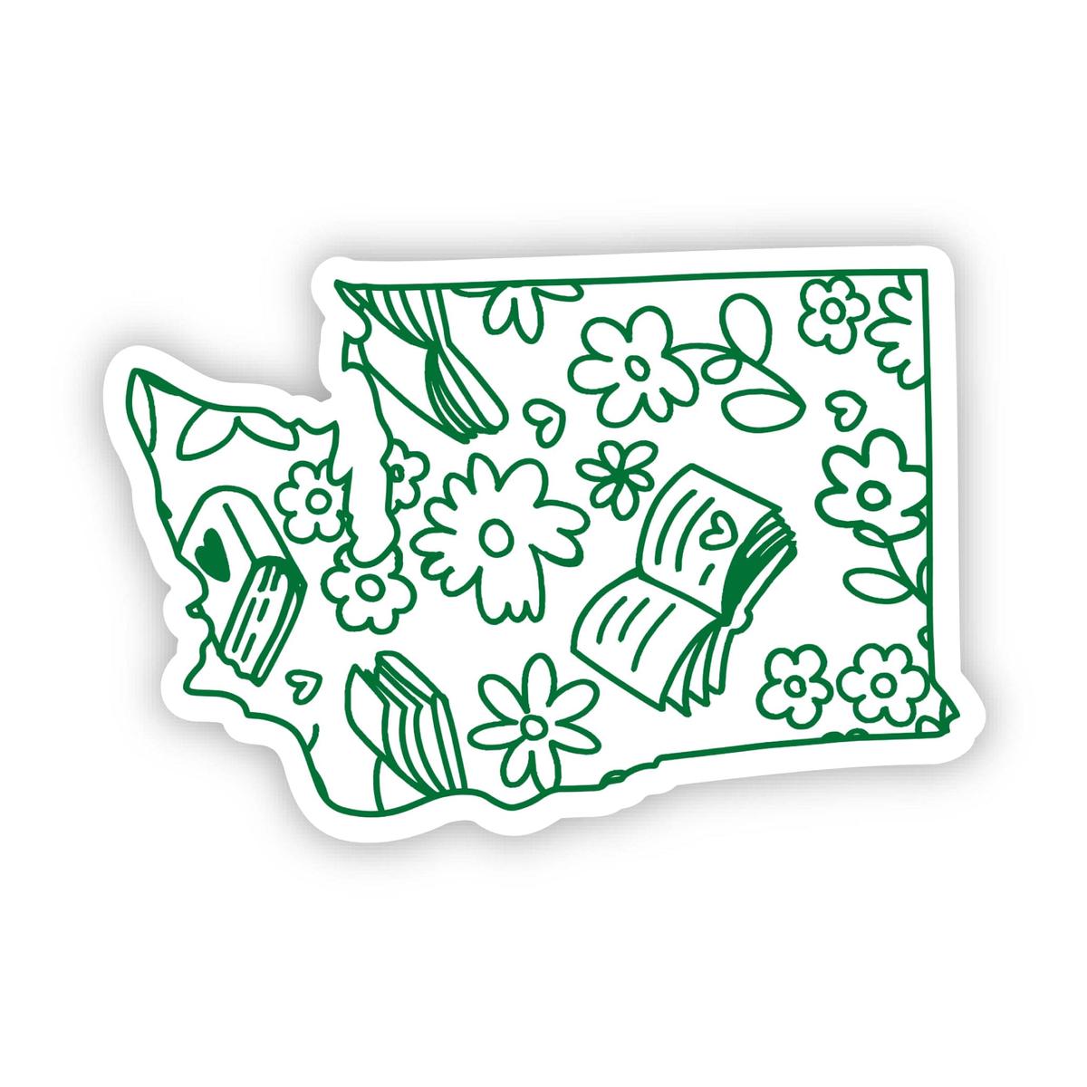 Washington Bookish Pattern Sticker
