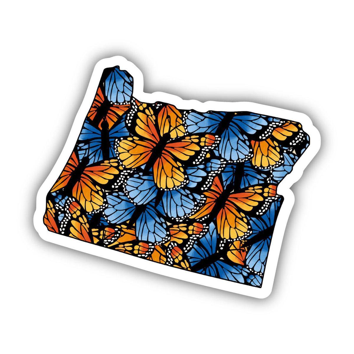 Oregon Butterfly Pattern Sticker