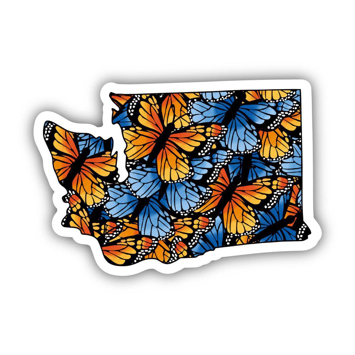 Washington Butterfly Pattern Sticker