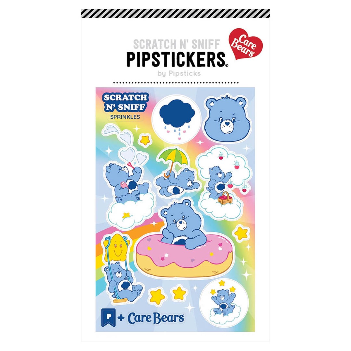 Care Bears Fluffy Grumpy Bear Scratch n Sniff Stickers