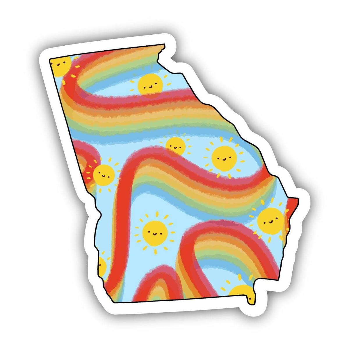 Georgia Rainbow Fun Sticker