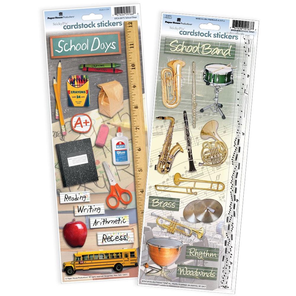 Scrapbook Stickers - School Days Value Pack