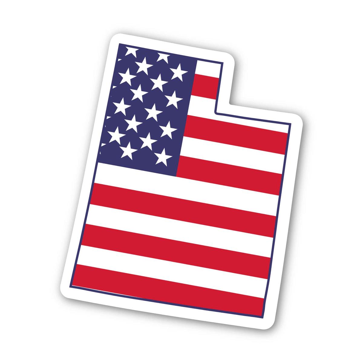 Utah USA Flag Pattern Sticker