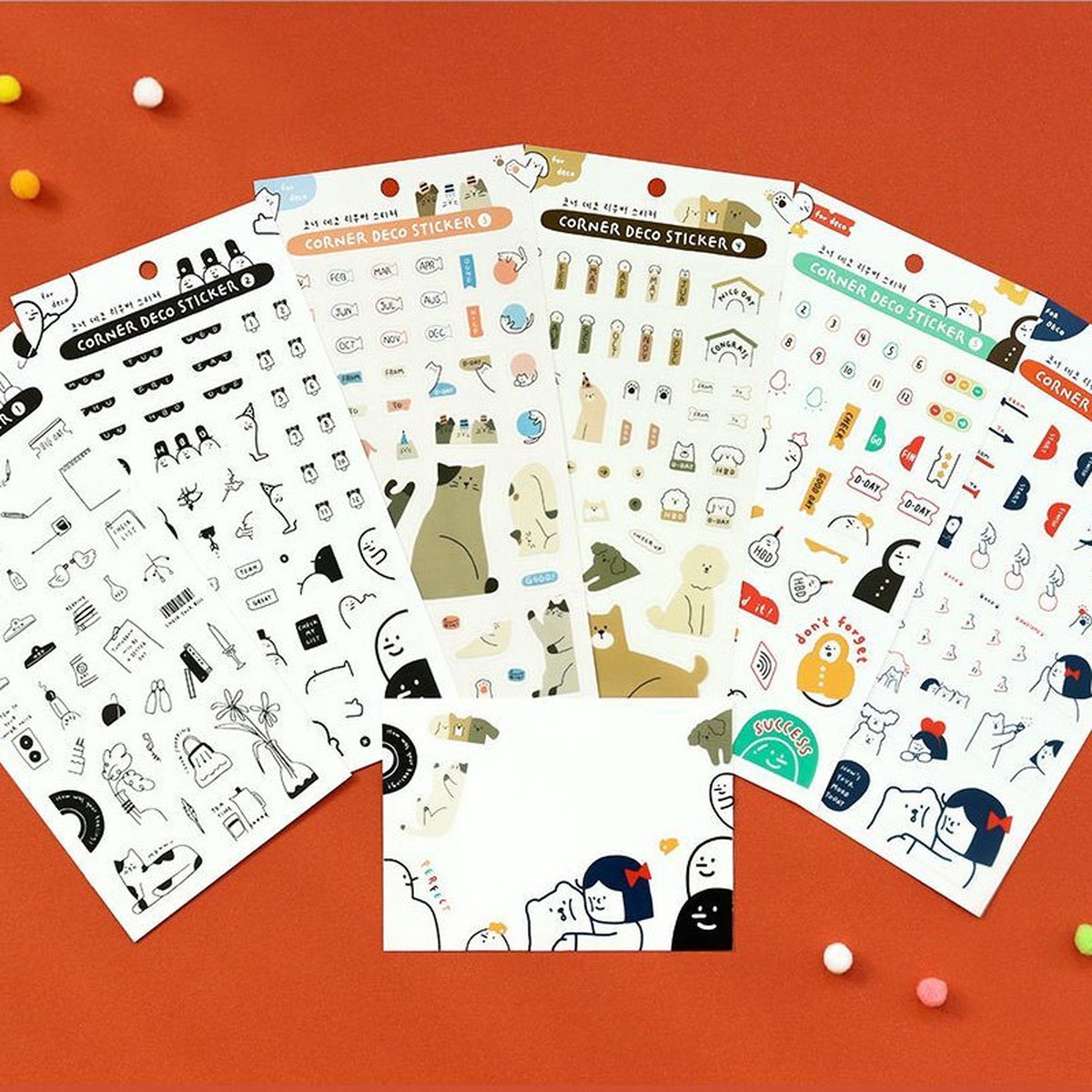 Indigo Corner Deco Clear Removable Sticker Pack