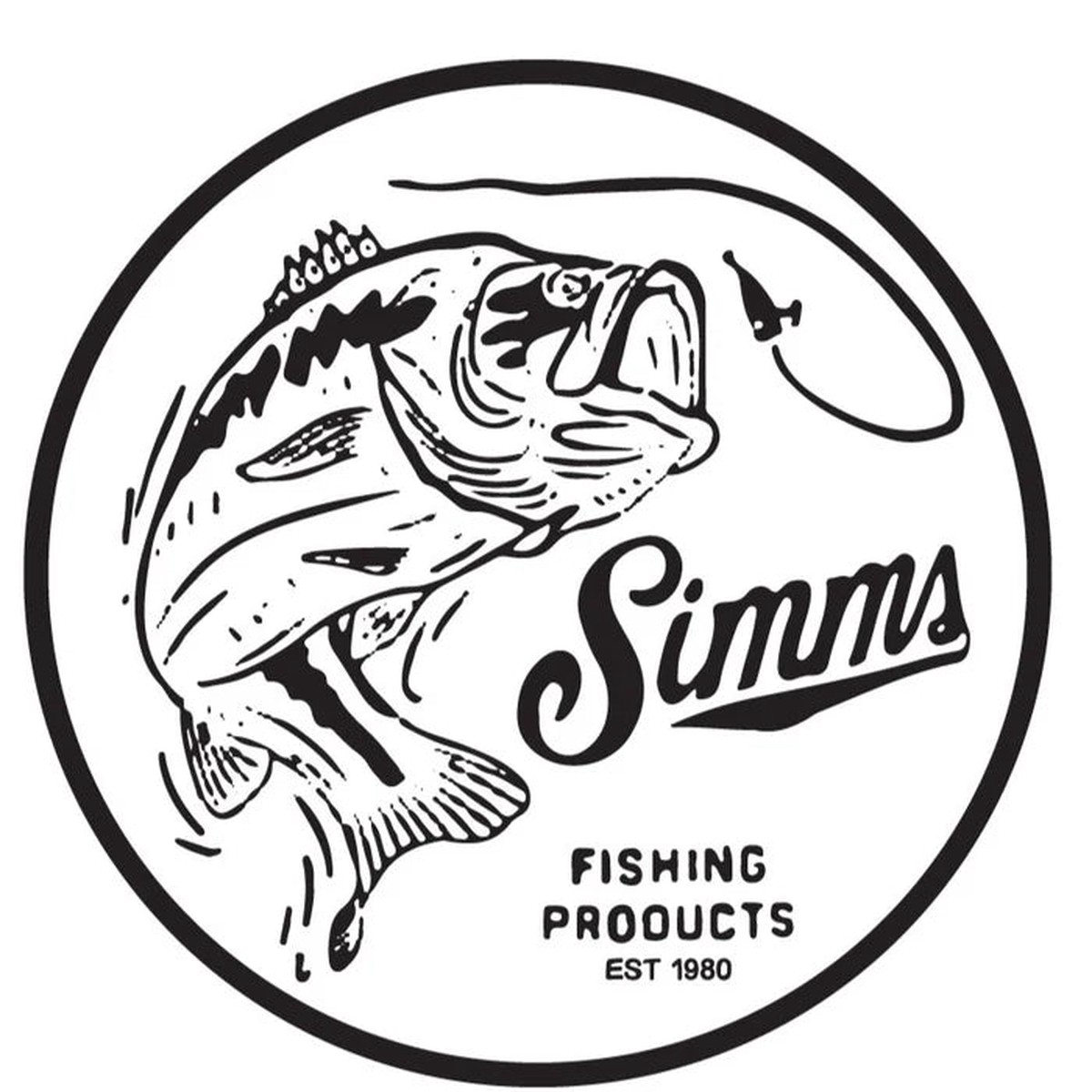 Simms Nostalgic Bass Sticker