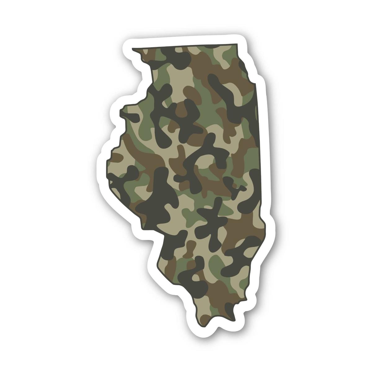 Illinois Camo Pattern Sticker