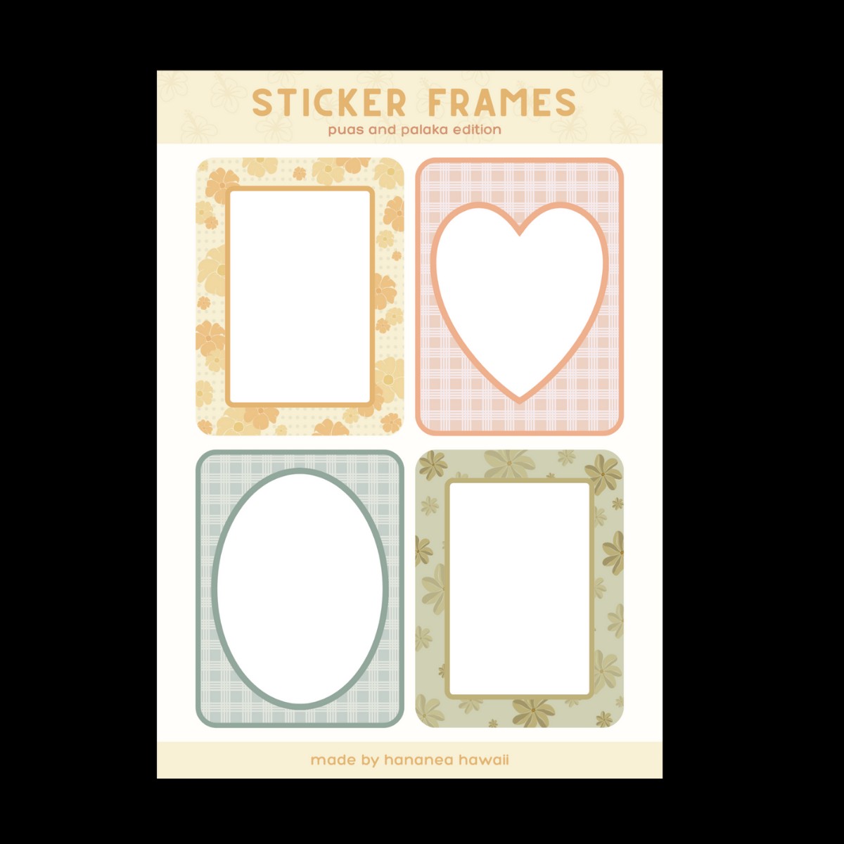 Pua's and Palaka Sticker Frames
