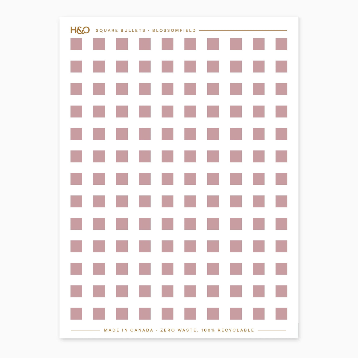 Square Bullets Stickers