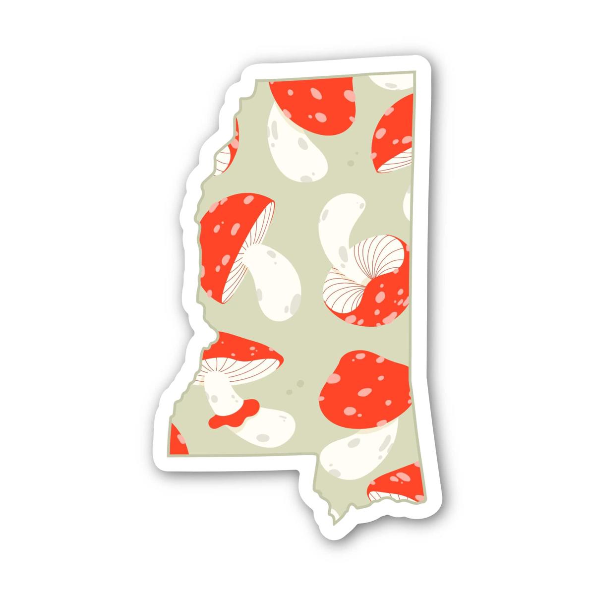 Mississippi Mushroom Pattern Sticker