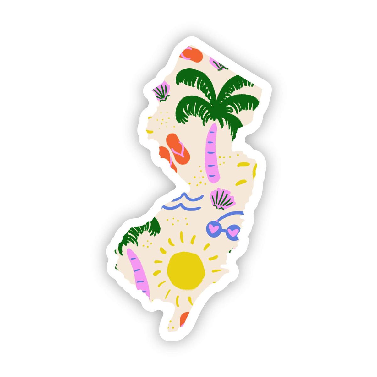 New Jersey Sticker - Beach