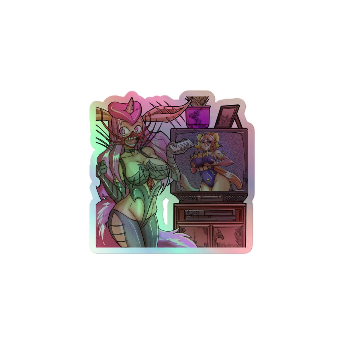 TV Set Holo Sticker