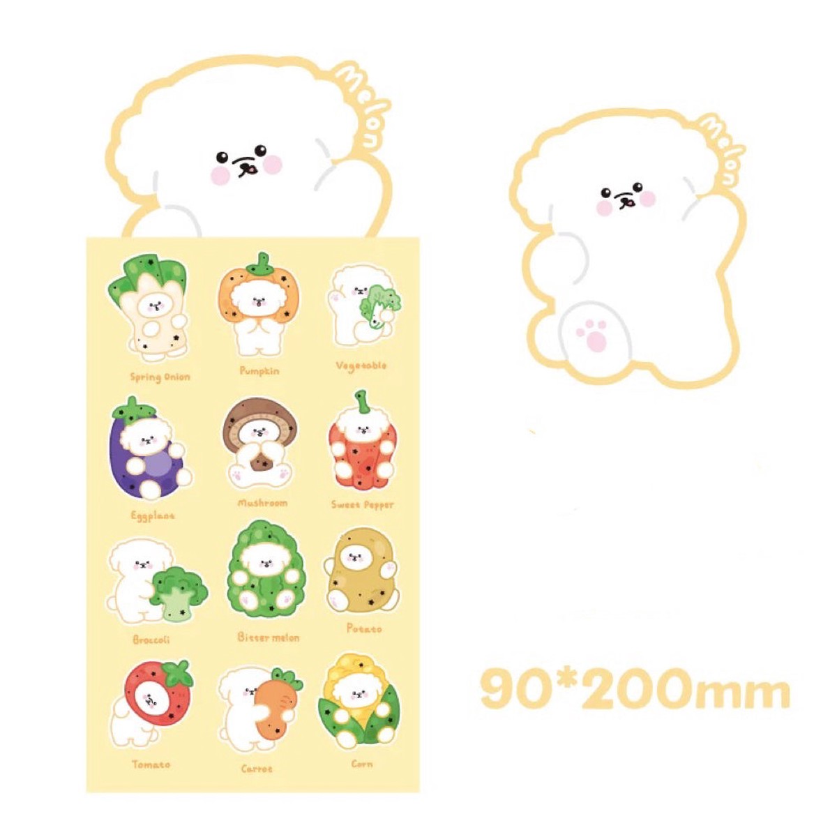 Melon vegetable costume sticker
