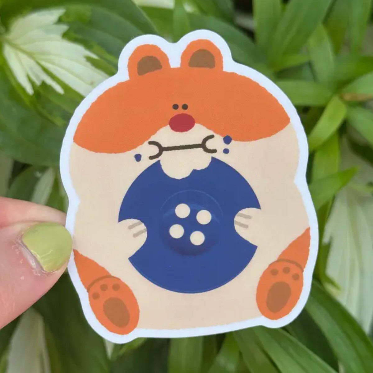 Orange Hamster Sticker