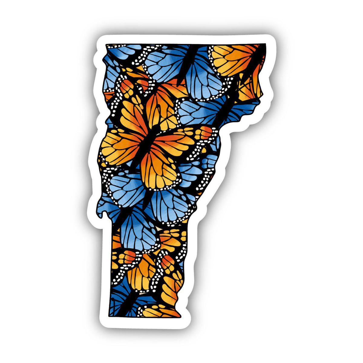Vermont Butterfly Pattern Sticker