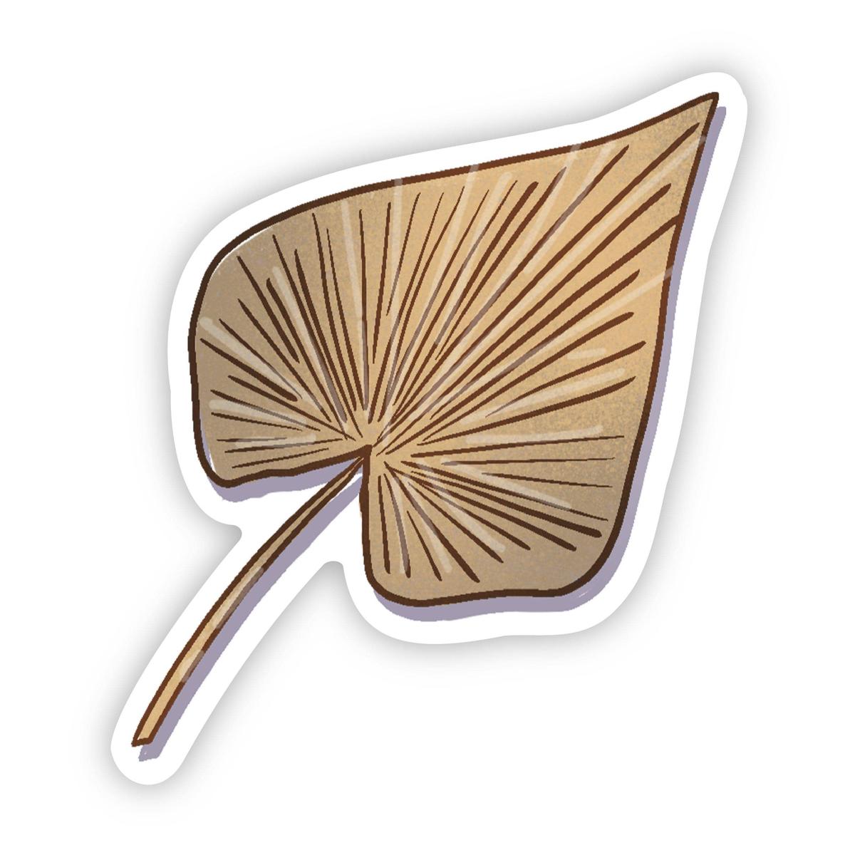 Tan Leaf Sticker