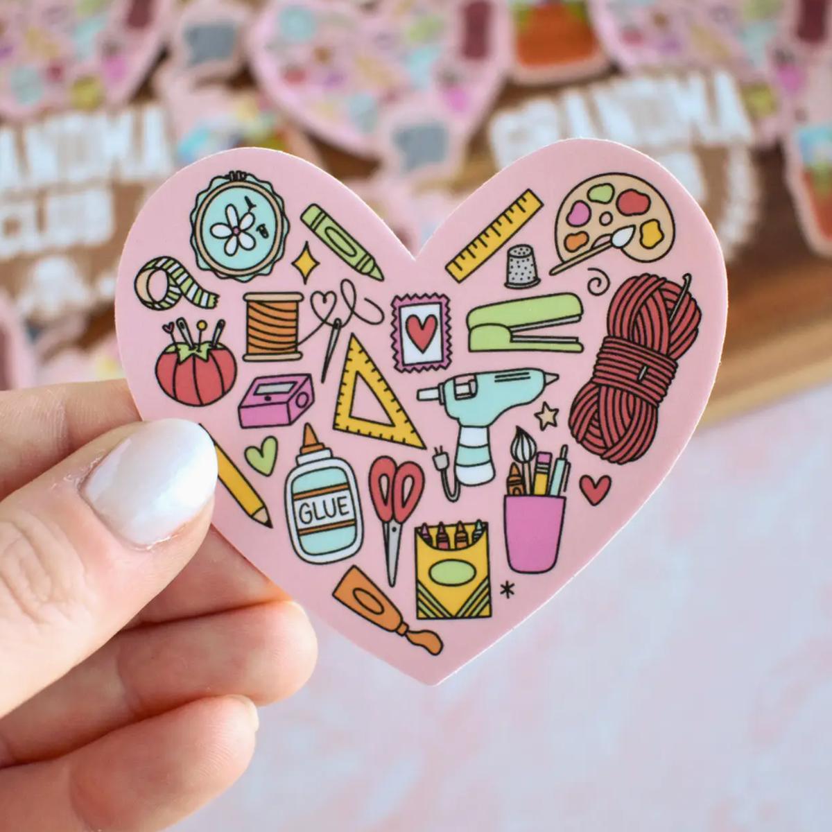 Crafting Heart Sticker