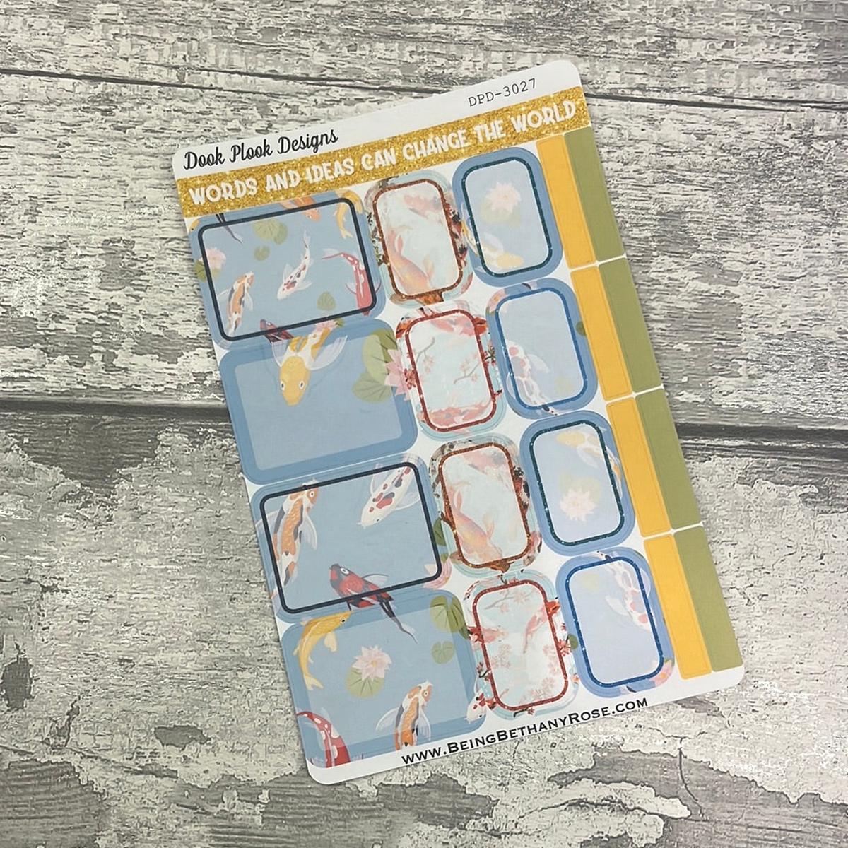 Koi Carp - boxes planner stickers (DPD3027)