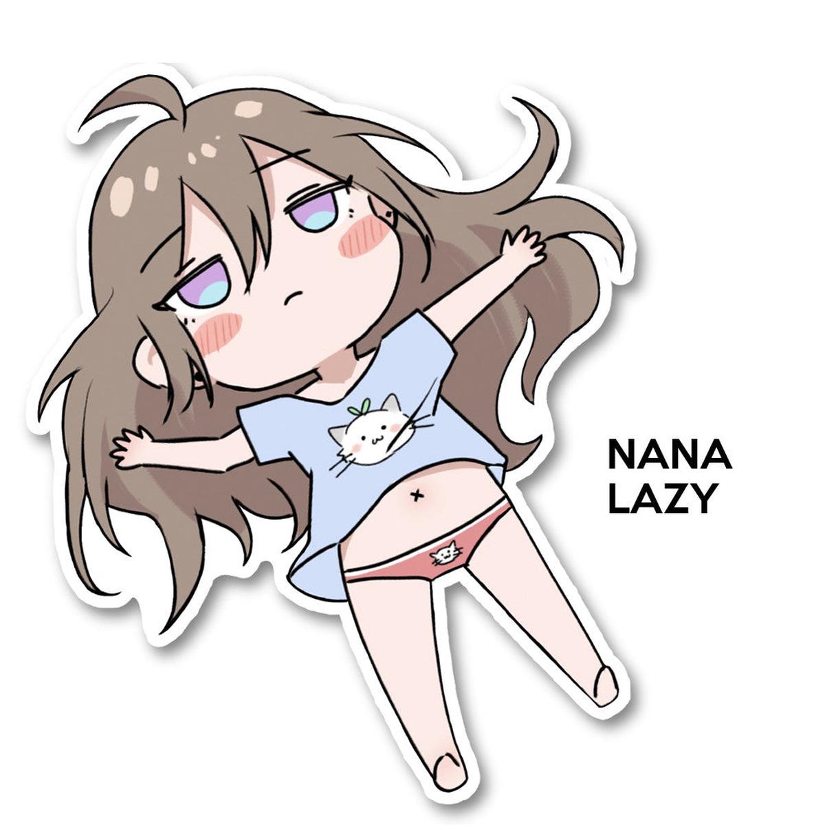 Nana Lazy Chibi Sticker