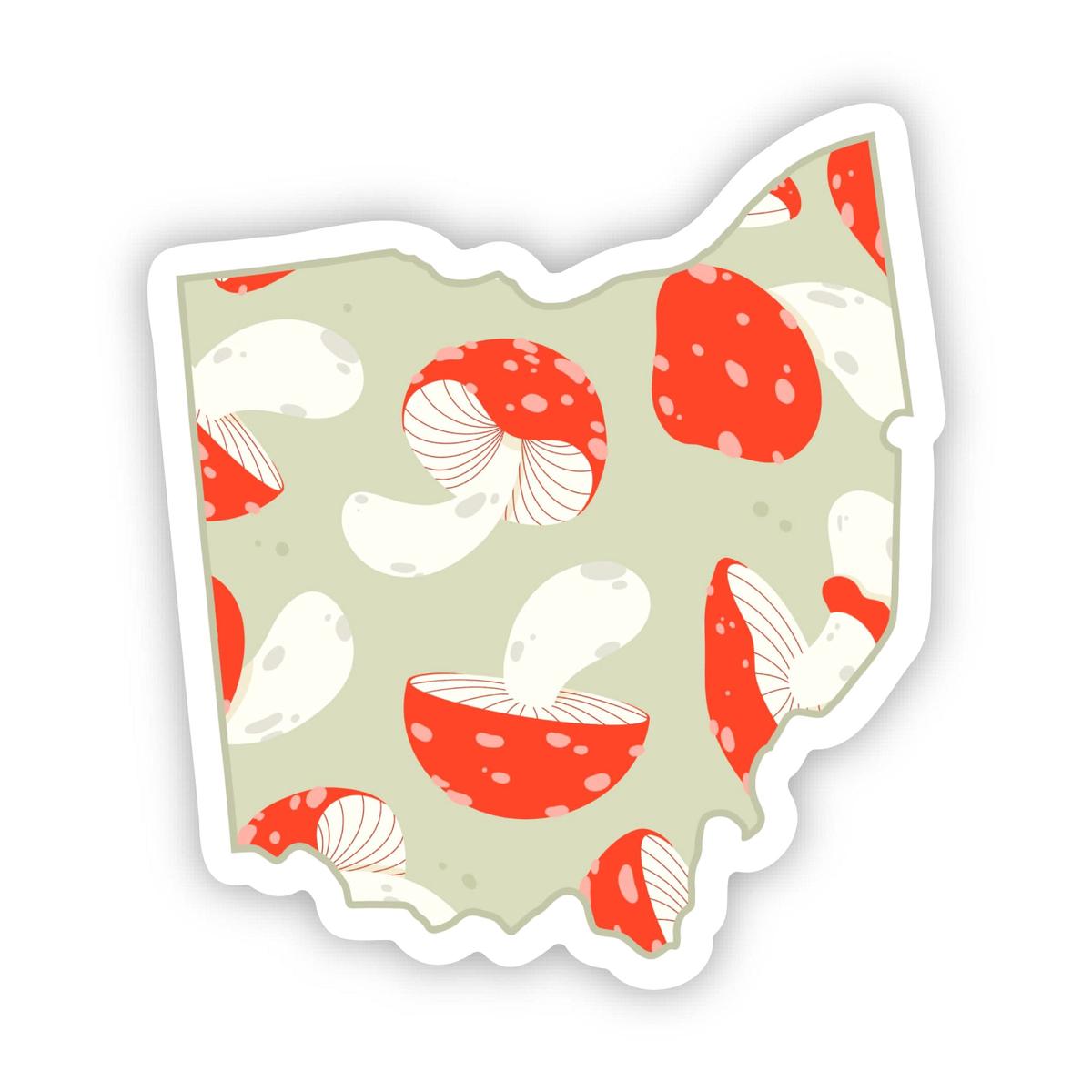Ohio Mushroom Pattern Sticker