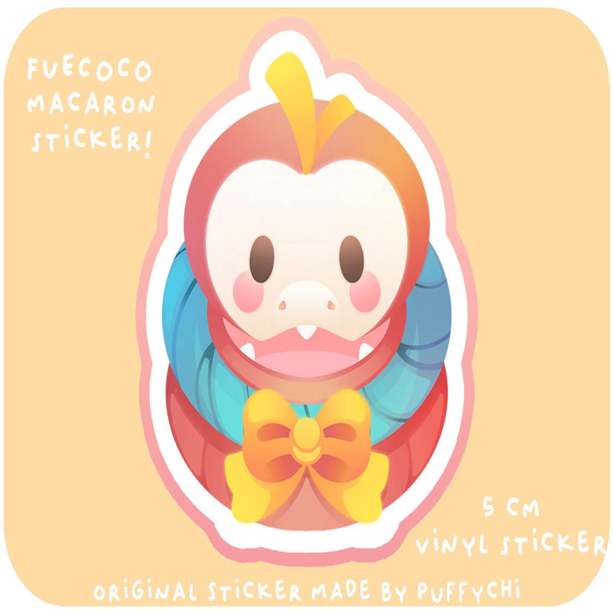 Fuecoco Macaron Matte Vinyl Sticker