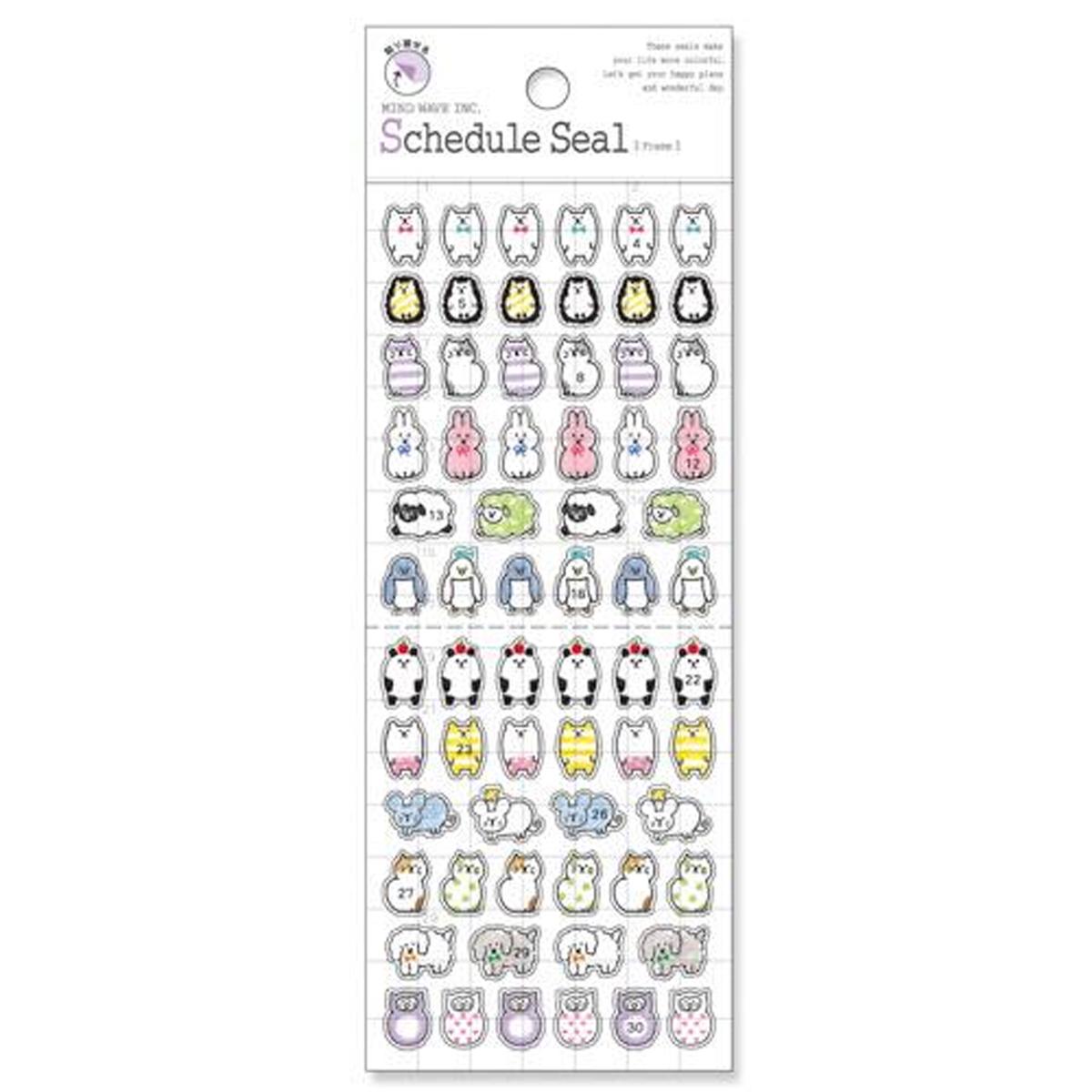 Mind Wave Schedule Sticker Frame Animals