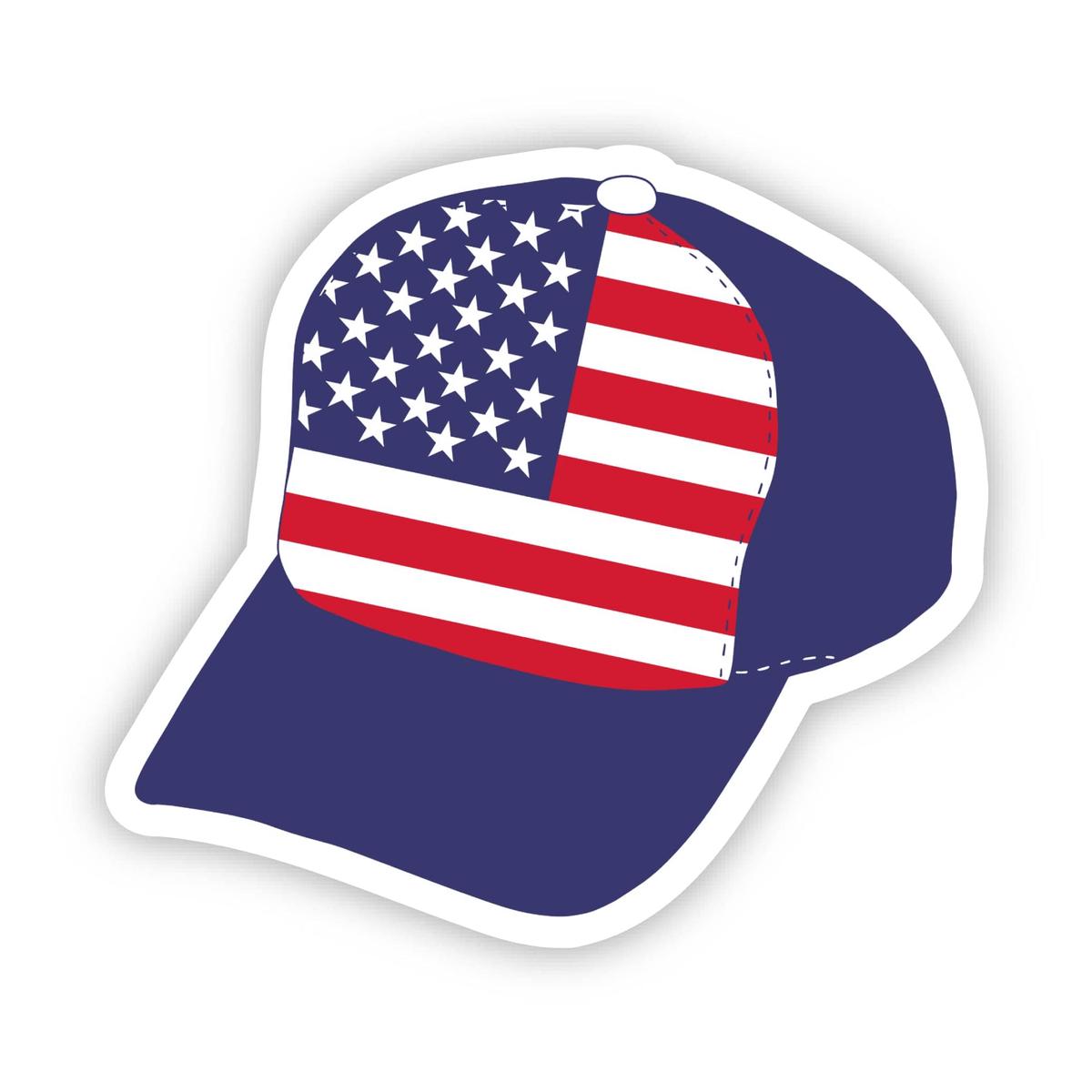 Trucker Hat Sticker - American Flag