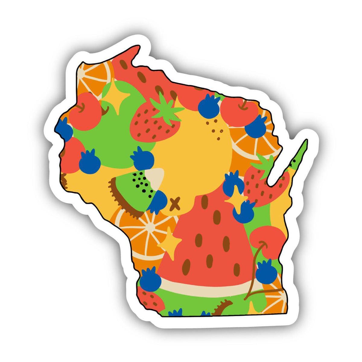 Wisconsin Fruit Pattern Sticker