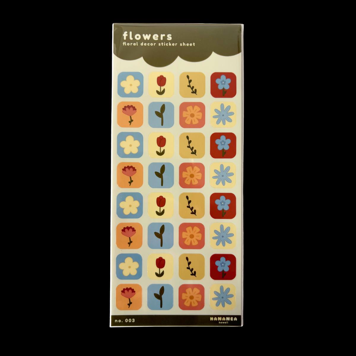 Floral Block Sticker Sheet