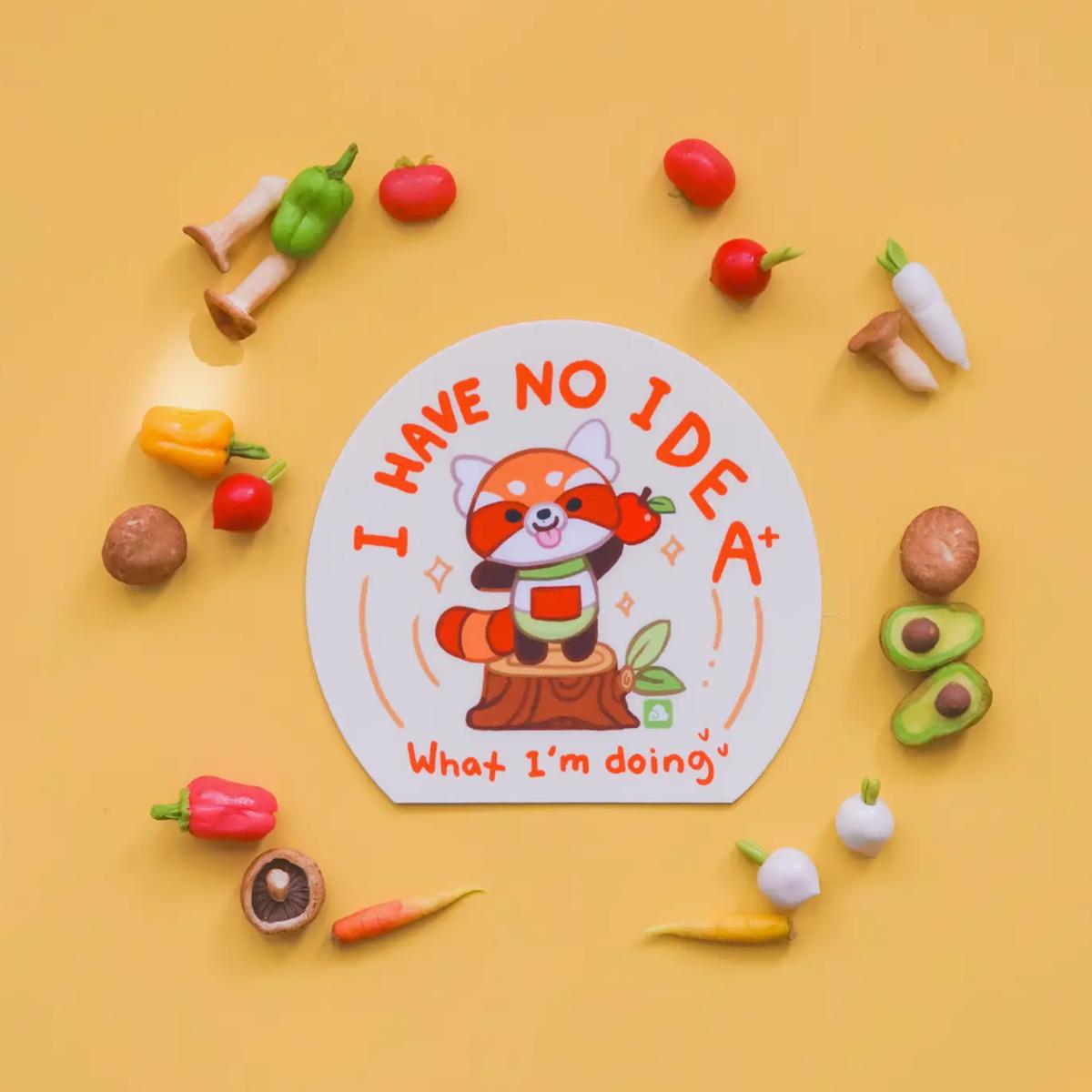 No Idea Red Panda Sticker