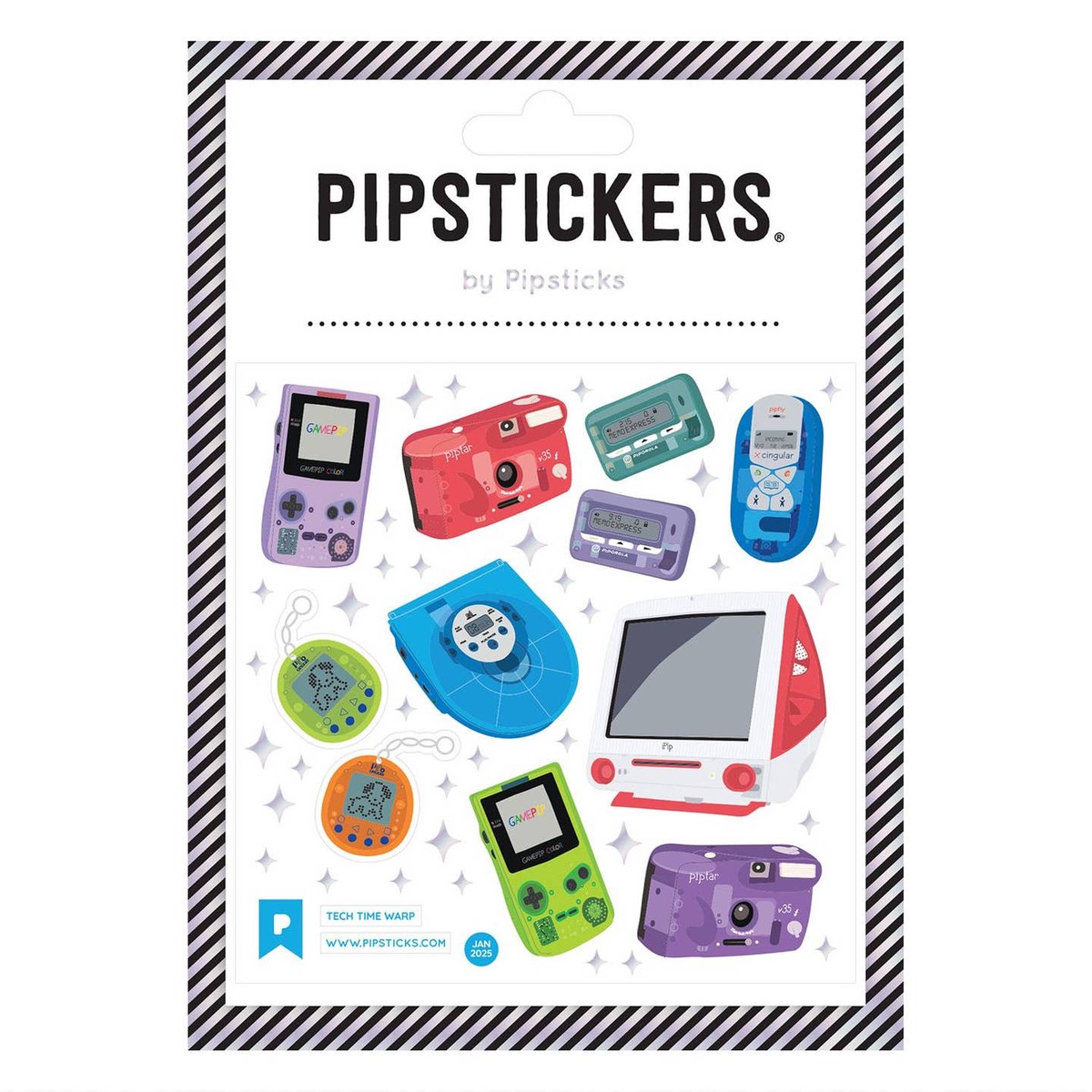 Tech Time Warp Stickers