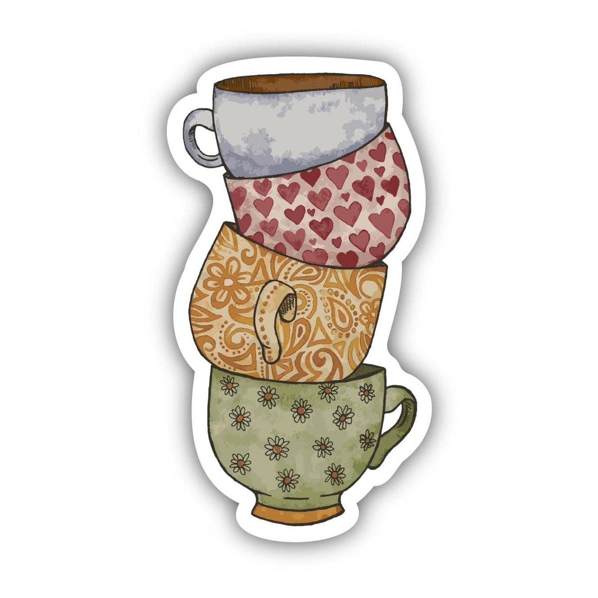 Coffee Mug Tower Coffee Sticker