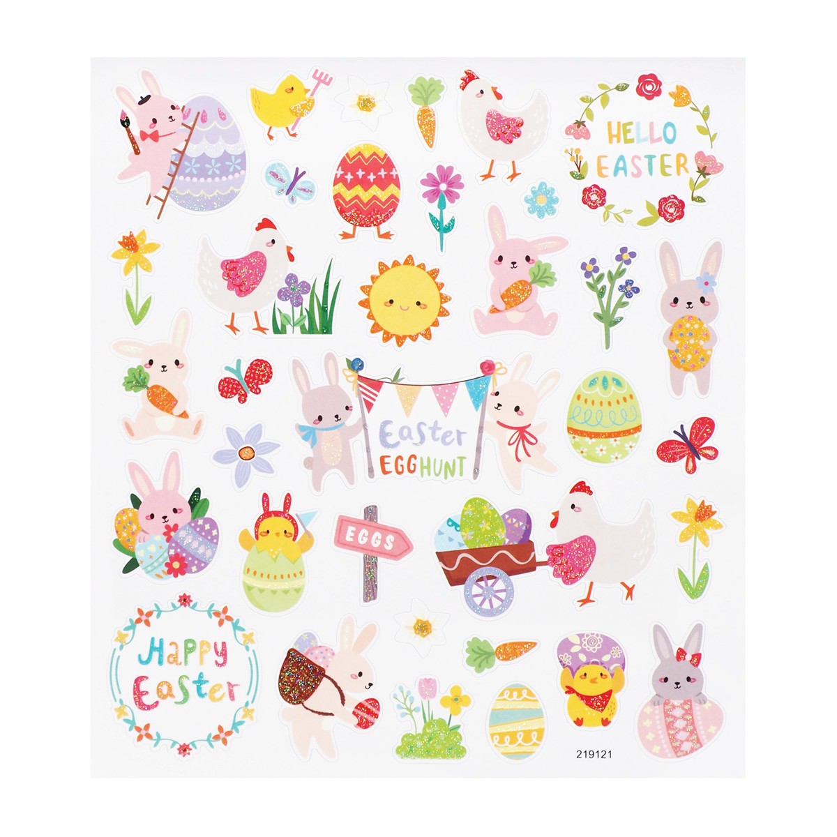 Easter Stickers Easter Egg Hunt 35 Pieces