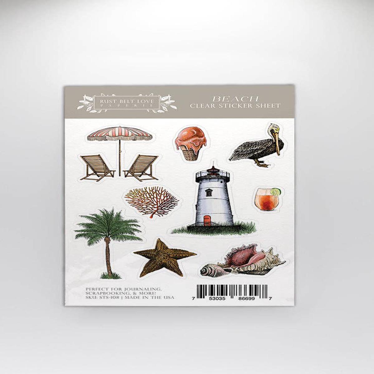 Beach Clear Sticker Sheet