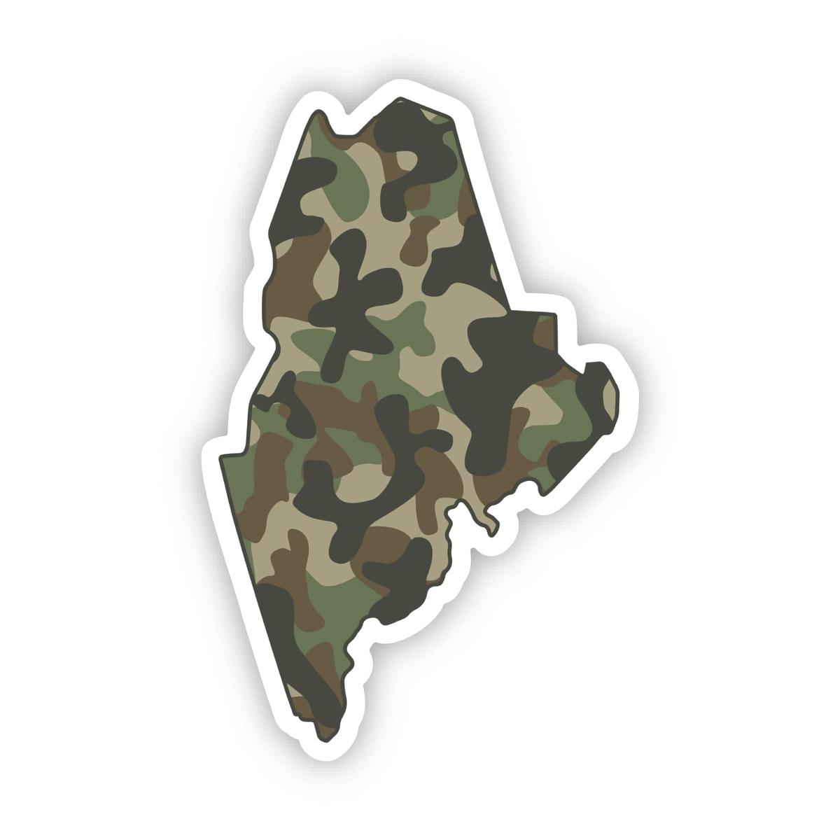 Maine Camo Pattern Sticker