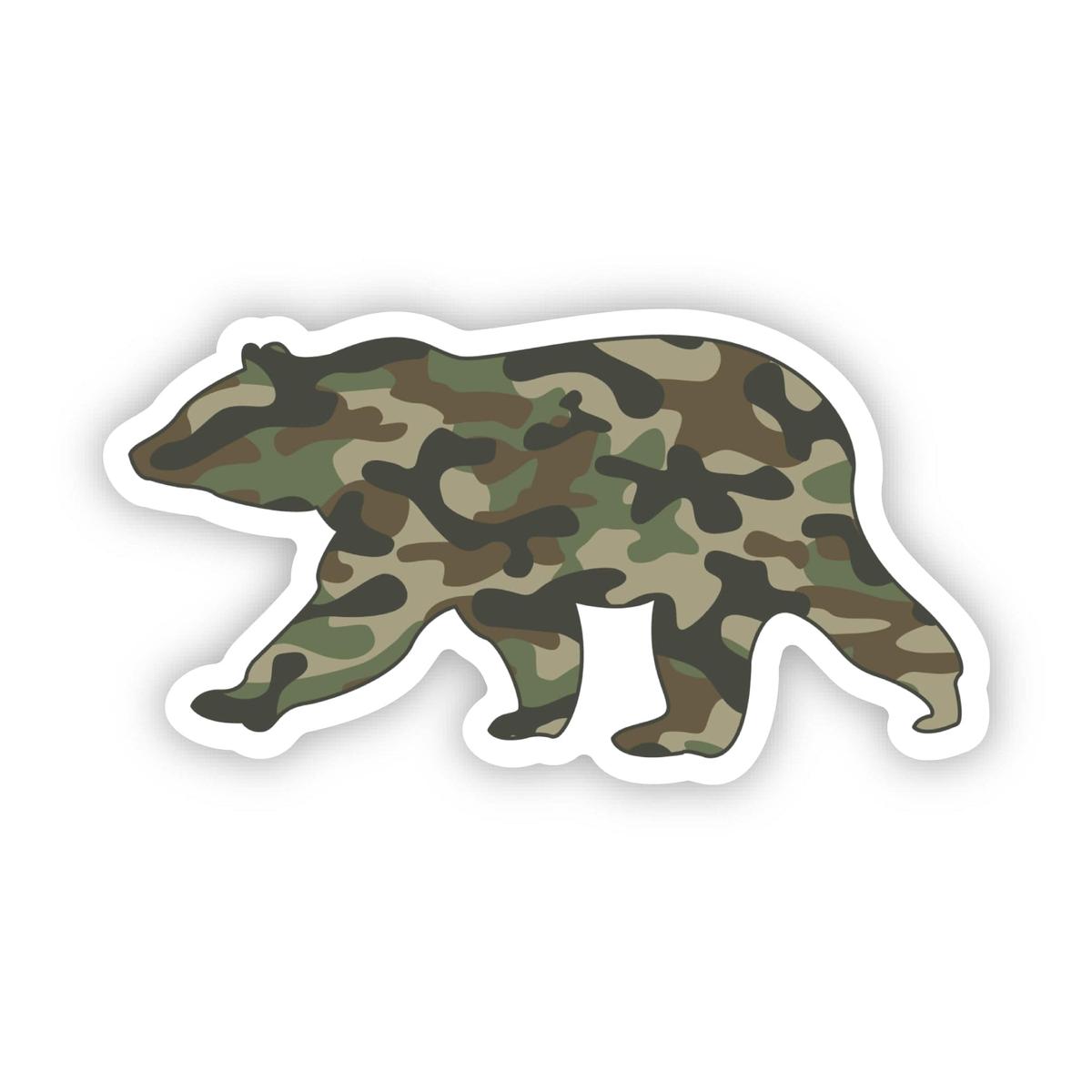 Camo Bear Sticker