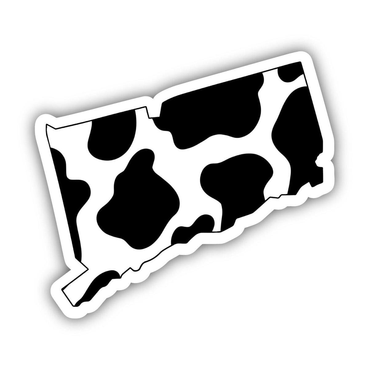 Connecticut Cow Pattern Sticker