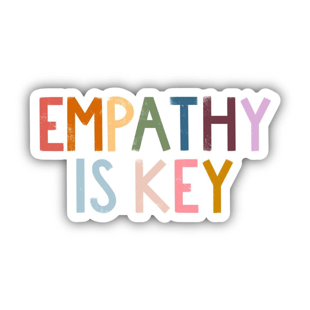 Empathy Is Key - Multicolor Lettering Sticker