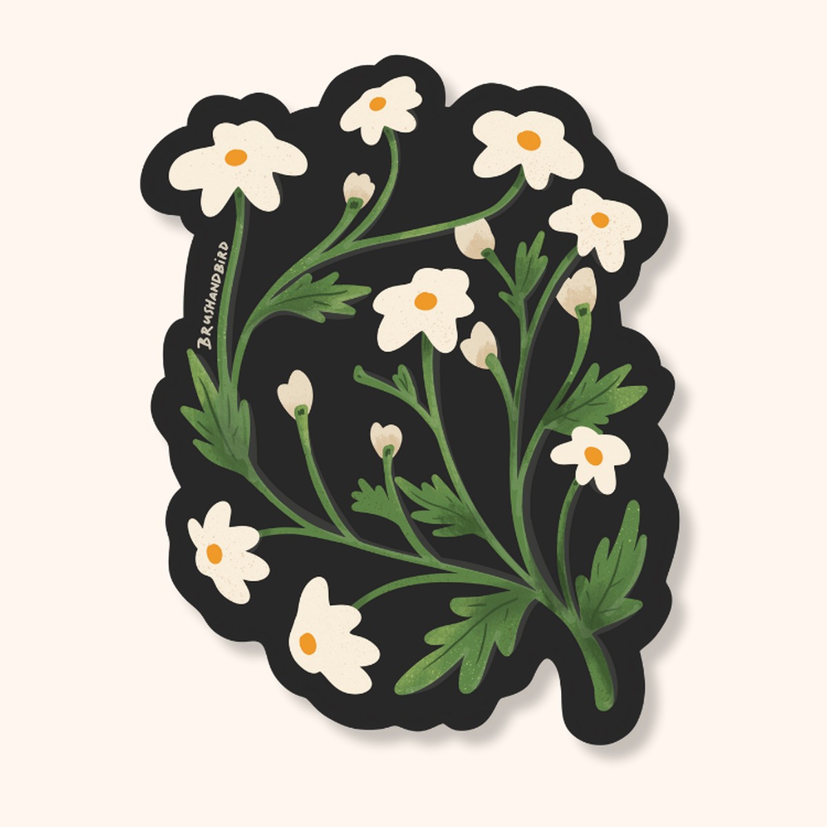 Sticker - White Wildflower