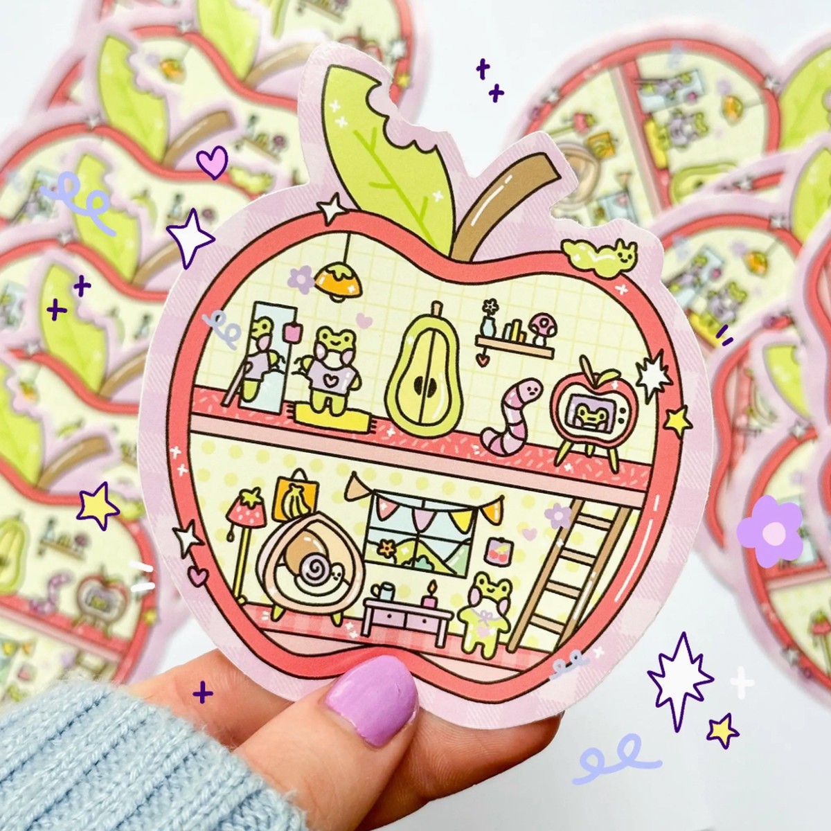 Apple House Sticker