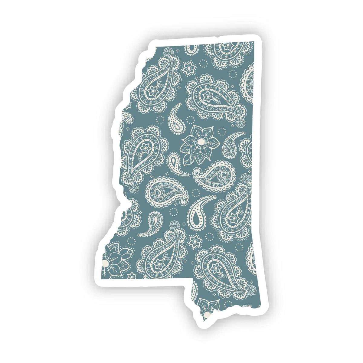 Mississippi Paisley Pattern Sticker