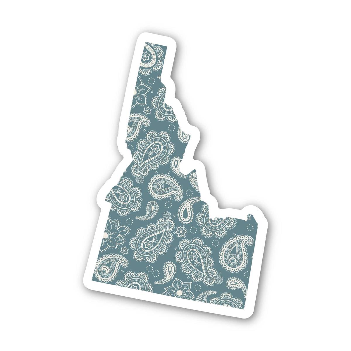 Idaho Paisley Pattern Sticker